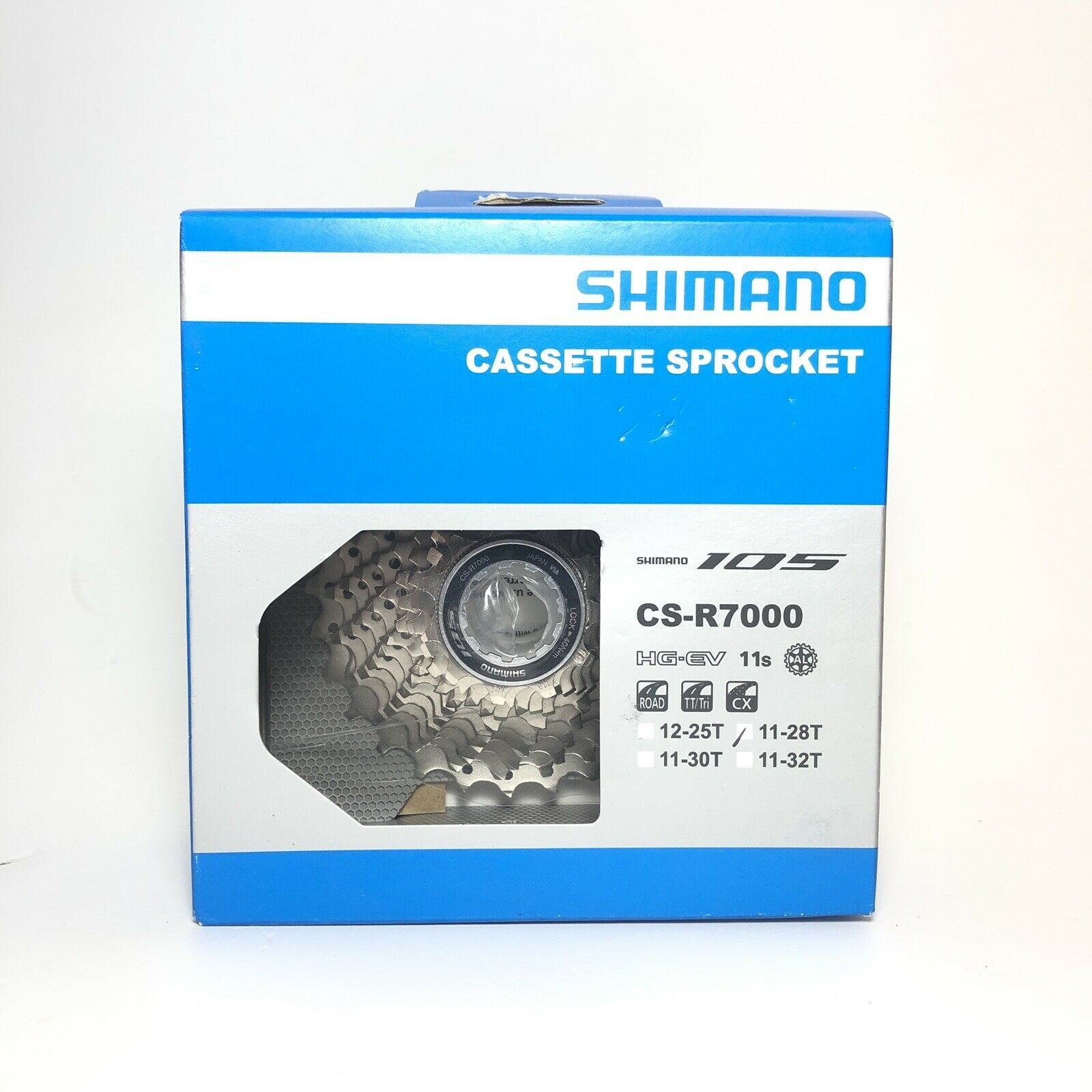 Cassette Shimano 105 CS-R7000 11 Vitesses - 11-28 Dents - Pour Route - Neuf Sous Blister