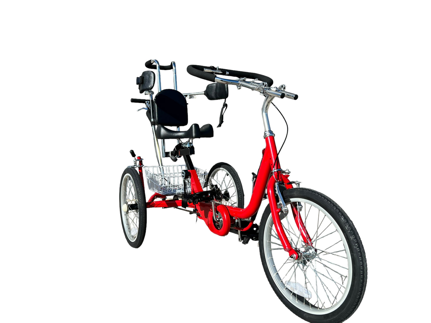 Gomier Rehatri Trike 20" Front and rear wheel size, RED, with rear steering