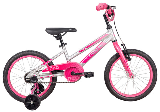Neo+ 16 Girls Brushed Alloy/ Pink, Pink Fade Bike - Lightweight