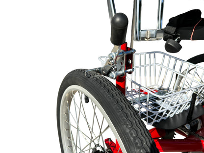 Gomier Rehatri Trike 20" Front and rear wheel size, RED, with rear steering