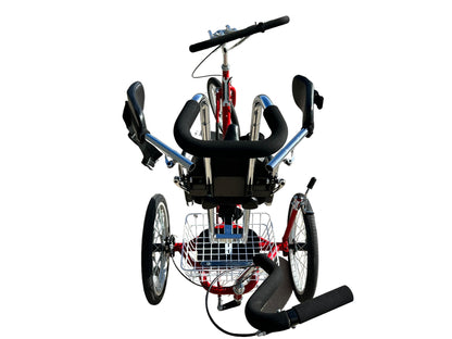 Gomier Rehatri Trike 20" Front and rear wheel size, RED, with rear steering