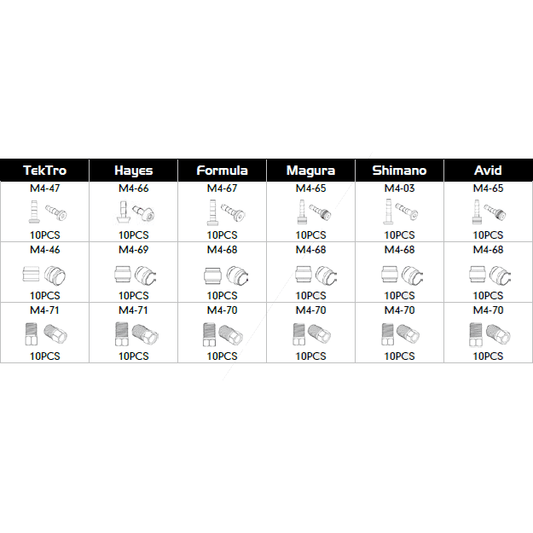 Ashima Bleed Kit End Fitting Set - Cables & Housing Accessories