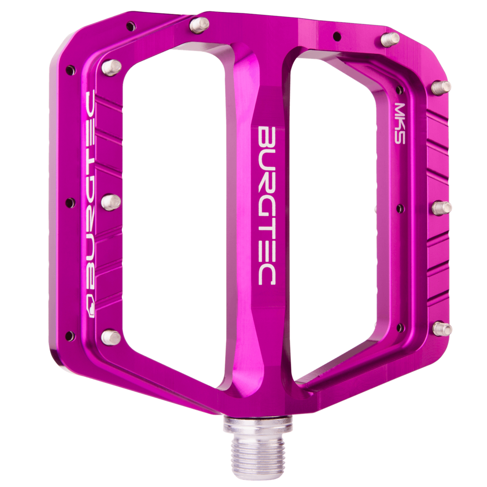 Burgtec MK5 Steel Flat Pedals 9/16" Purple Rain