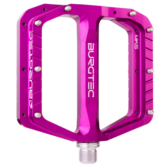 Burgtec MK5 Steel Flat Pedals 9/16" Purple Rain