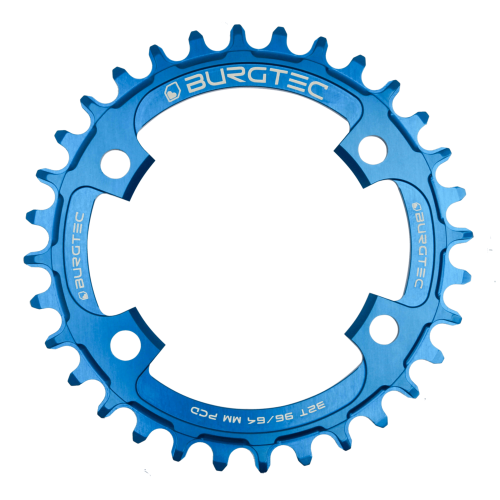 Burgtec XT/XTR 34T Chainring Deep Blue 96/64mm BCD