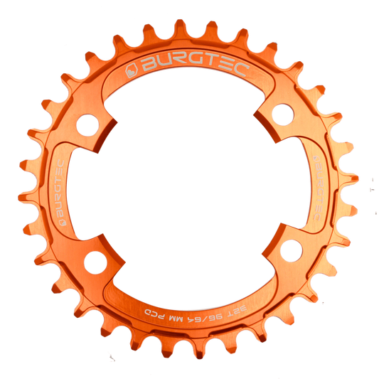 Burgtec Iron Bro Orange Chainring 30T 96/64mm BCD XT/XTR