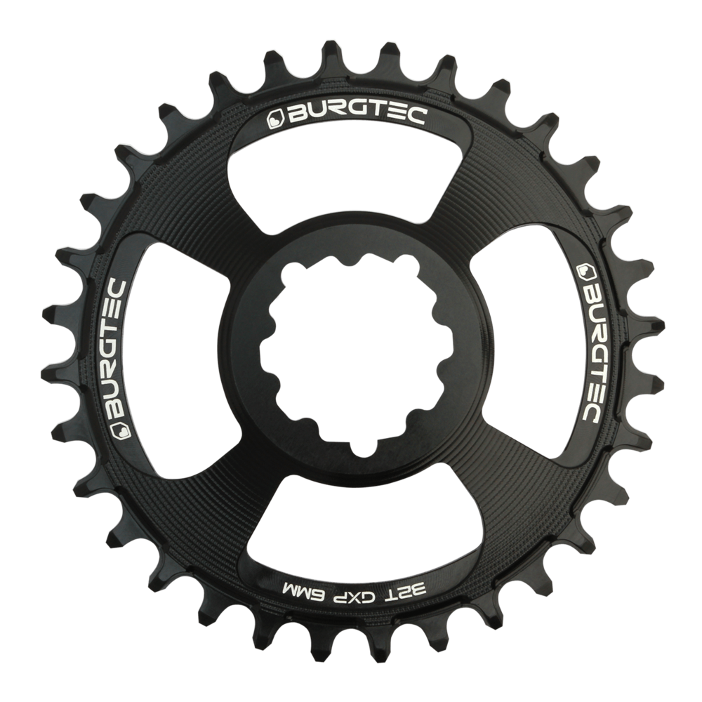 Burgtec GXP Chainring 30T 6mm Offset Direct Mount Black