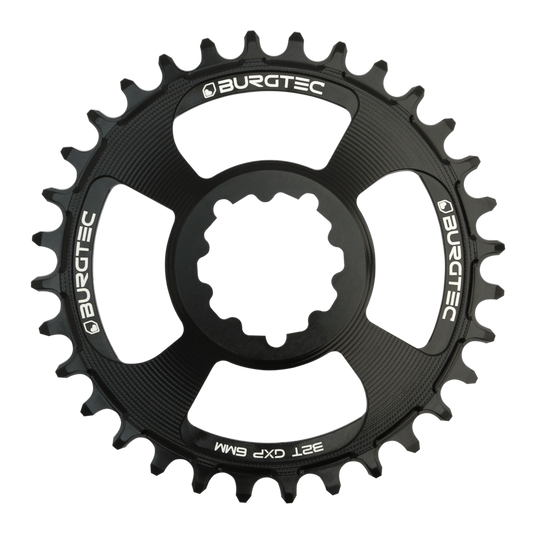 Burgtec GXP Chainring 30T 6mm Offset Direct Mount Black