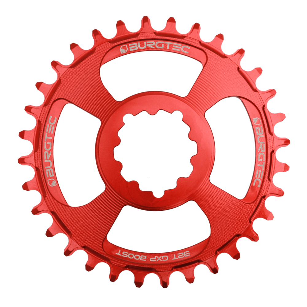 Burgtec GXP Chainring 3mm Offset 28T Race Red