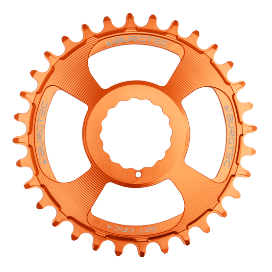 Burgtec Iron Bro 28T Chainring Race Face Cinch Direct Mount Orange