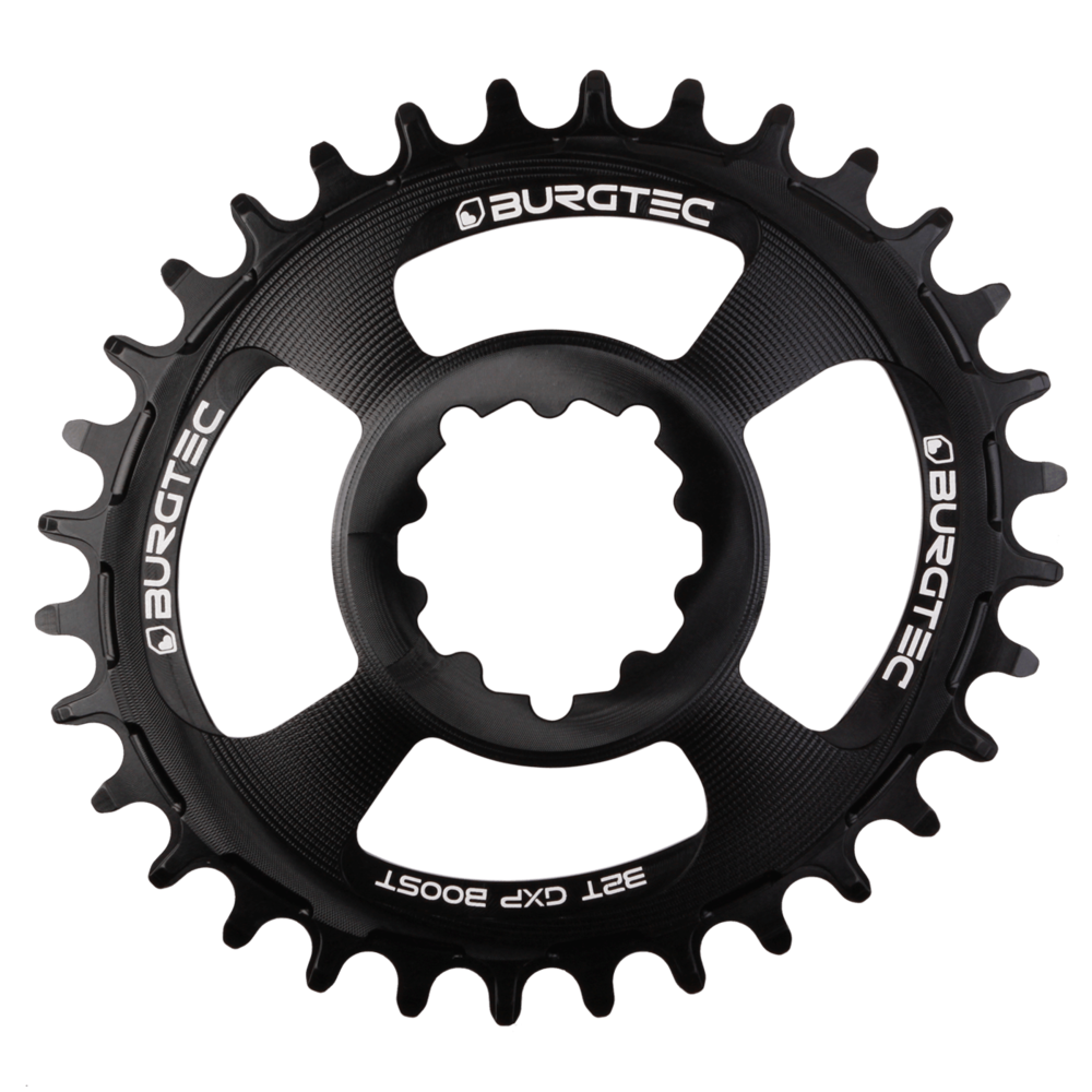 Burgtec Oval Chainring GXP 3mm Offset 30T Black