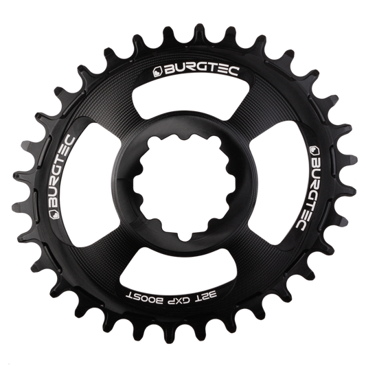 Burgtec Oval Chainring GXP 3mm Offset 30T Black