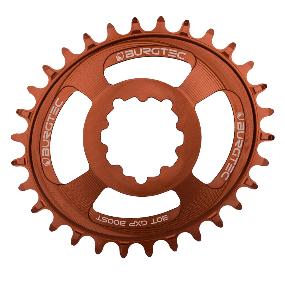 Burgtec Oval Chainring GXP 3mm Offset 30T Kash Bronze