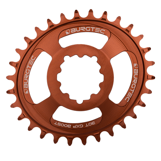 Burgtec Oval Chainring GXP 3mm Offset 30T Kash Bronze