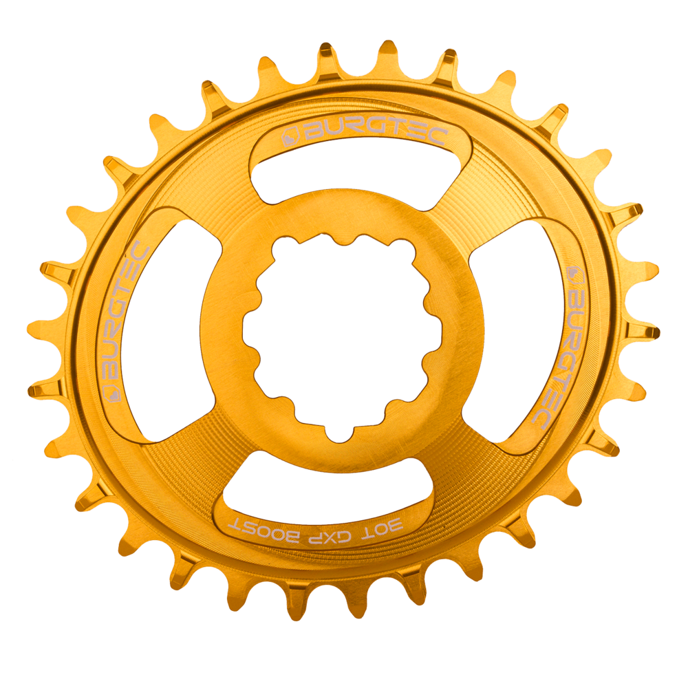 Burgtec Oval Chainring GXP 3mm Offset 30T Gold