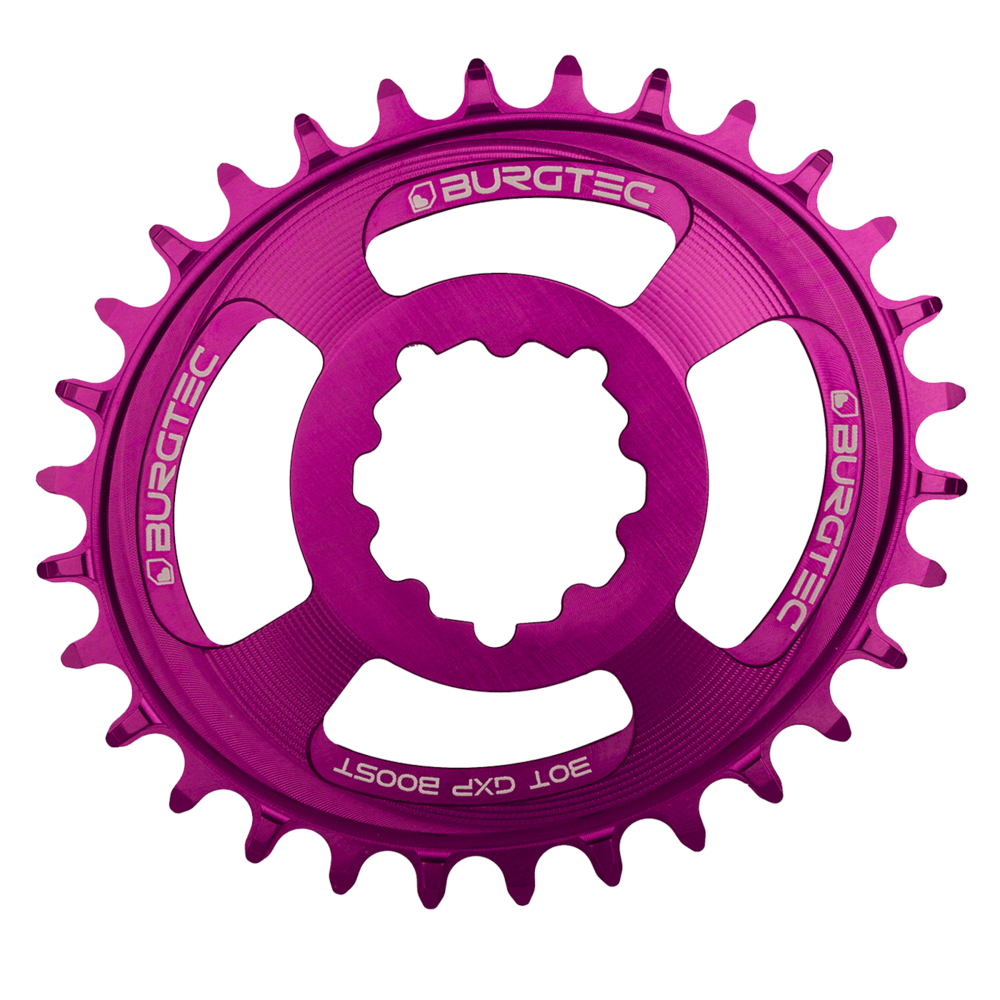 Burgtec Oval Chainring GXP 3mm Offset 32T Purple Rain