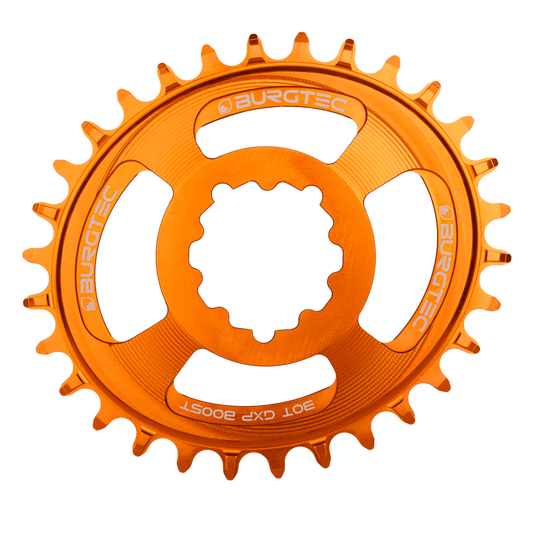 Burgtec Oval Chainring 32T GXP 3mm Offset Iron Bro Orange