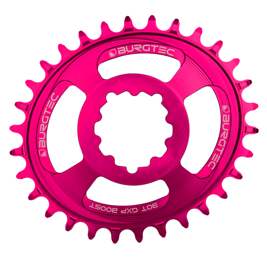 Burgtec Oval Chainring 32T GXP 3mm Toxic Barbie Pink