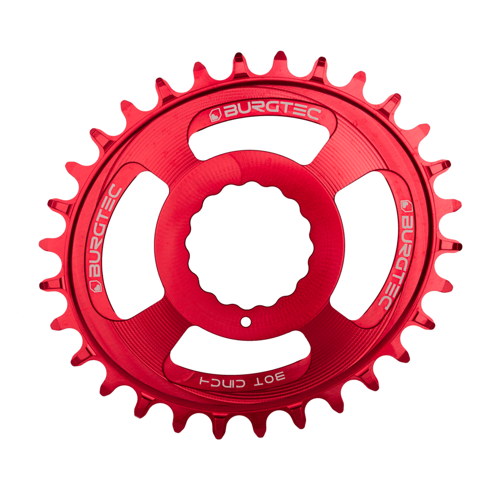 Burgtec Oval Chainring 30T Race Face Cinch Direct Mount Red