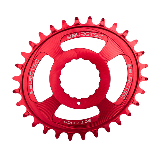 Burgtec Oval Chainring 30T Race Face Cinch Direct Mount Red