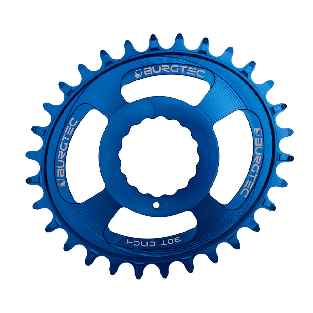 Burgtec Oval Chainring 30T Race Face Cinch Direct Mount Blue