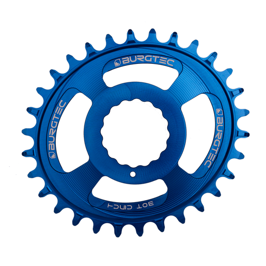 Burgtec Oval Chainring 30T Race Face Cinch Direct Mount Blue