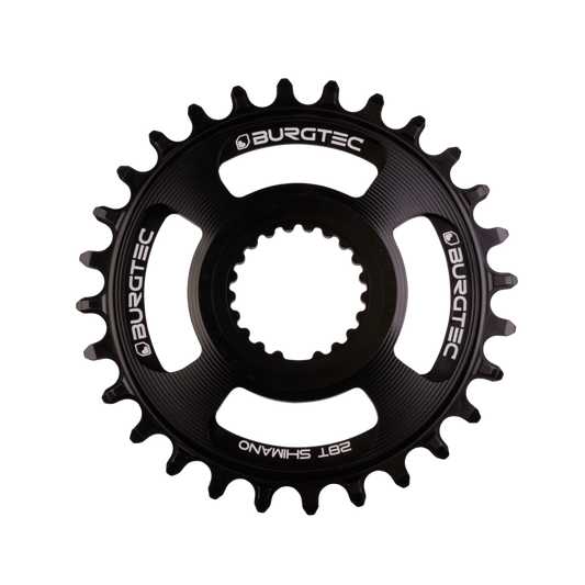 Burgtec Thick-Thin 12-Speed Chainring 28T Shimano Direct Mount Black