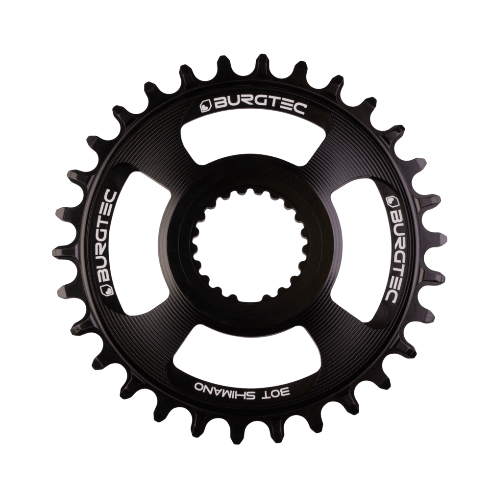 Burgtec Thick-Thin Chainring 12-Speed 30T Shimano Direct Mount Black