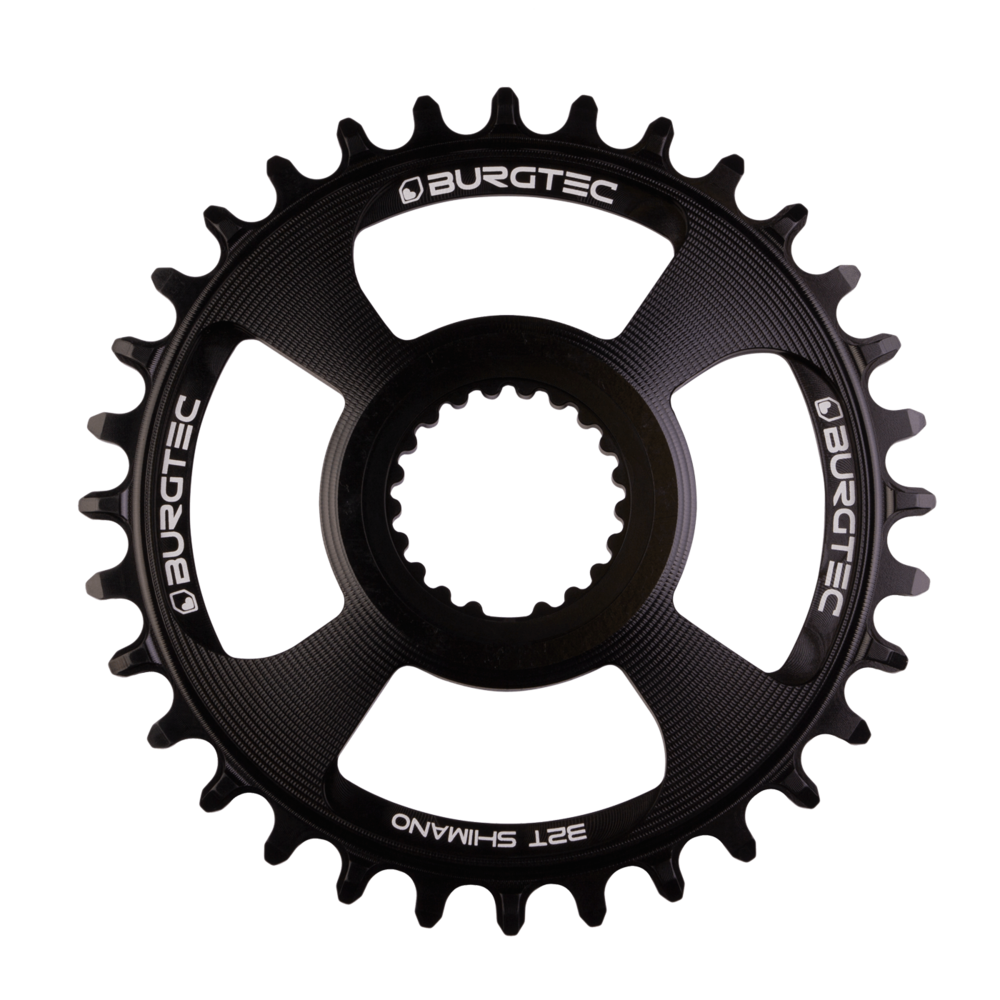 Burgtec Thick-Thin Chainring 32T Shimano 12-Speed Direct Mount Black