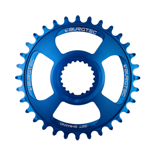 Burgtec Chainring 12-Speed 28T Shimano Direct Mount Deep Blue