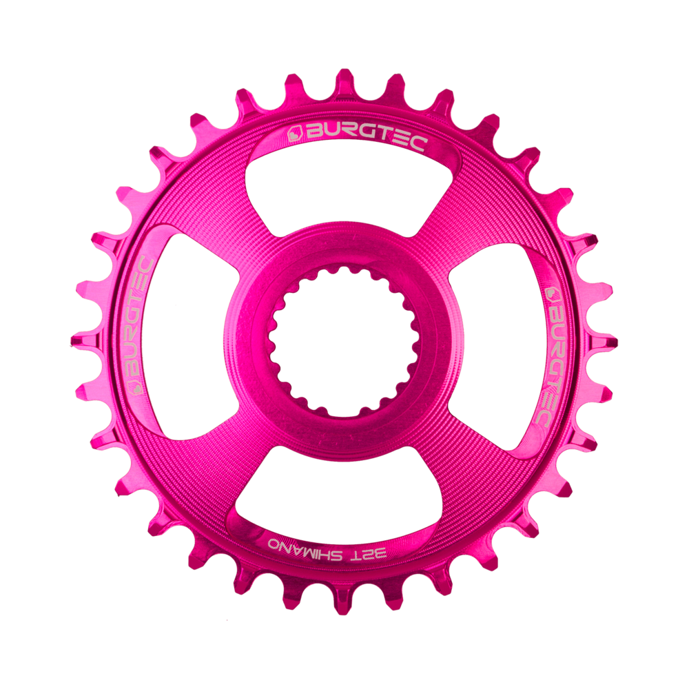 Burgtec Chainring 12-Speed 28T Shimano Direct Mount Toxic Barbie Pink