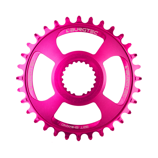 Burgtec Chainring 12-Speed 28T Shimano Direct Mount Toxic Barbie Pink