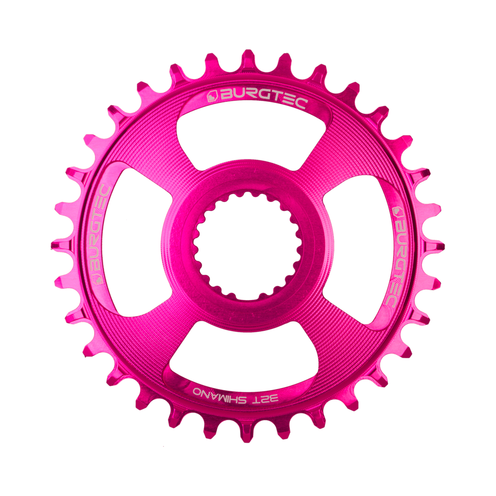 Burgtec Chainring 12-Speed 34T Shimano Direct Mount Toxic Barbie Pink