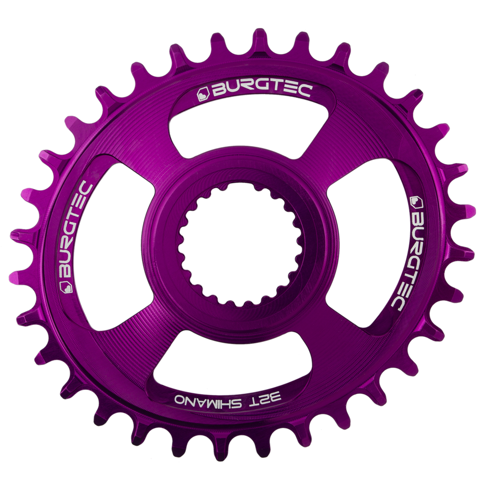 Burgtec Oval Chainring 12-Speed 30T Purple Rain Shimano Direct Mount