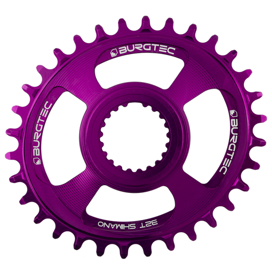 Burgtec Oval Chainring 12-Speed 30T Purple Rain Shimano Direct Mount