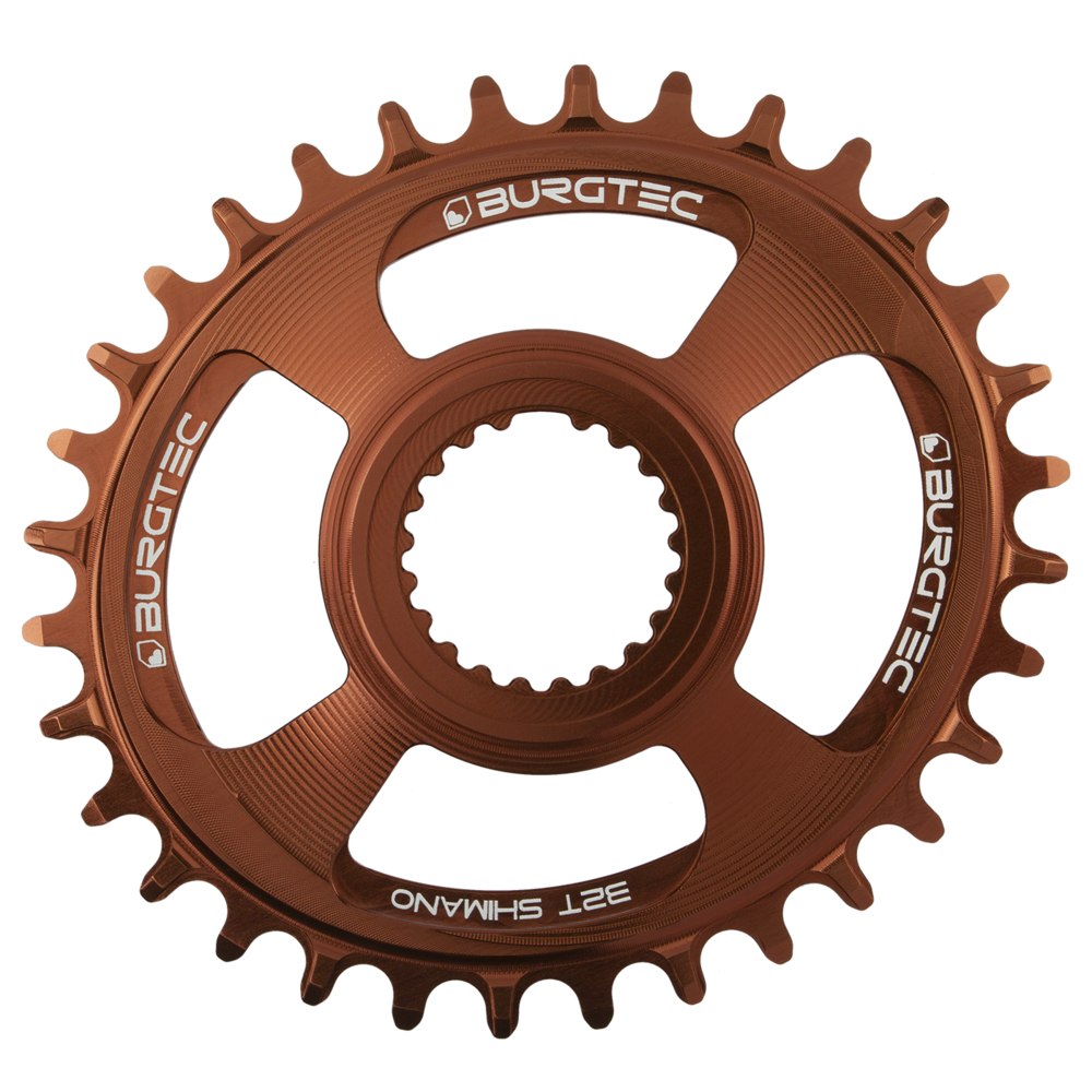 Burgtec Oval Chainring 12-Speed 30T Shimano Direct Mount Kash Bronze