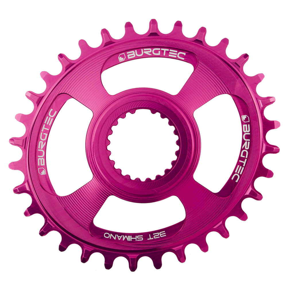 Burgtec Oval Chainring 12-Speed 30T Shimano Direct Mount Pink