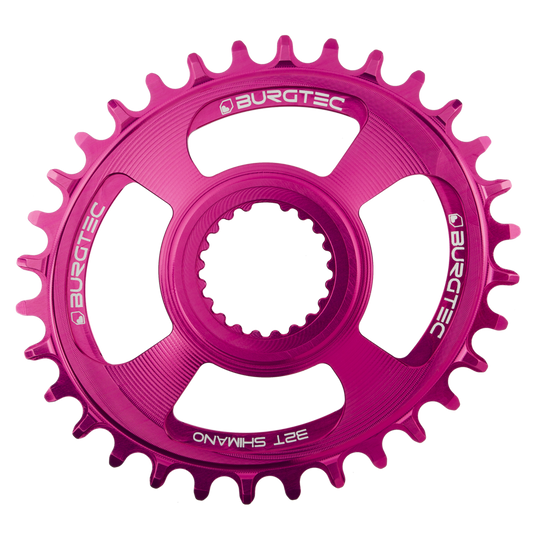 Burgtec Oval Chainring 12-Speed 30T Shimano Direct Mount Pink