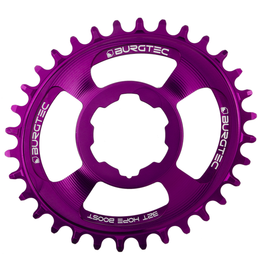 Burgtec Oval Chainring 30T Hope Boost Direct Mount Purple Rain