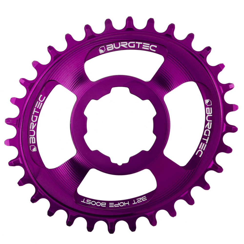 Burgtec Oval Chainring 32T Hope Boost Direct Mount Purple Rain