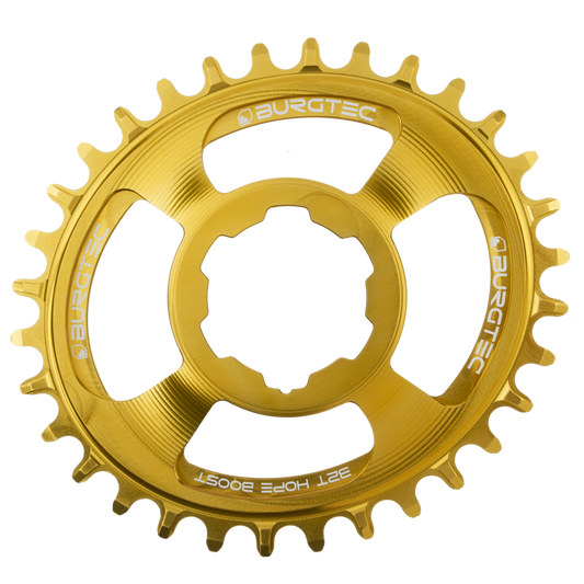 Burgtec Oval Chainring 32T Hope Boost Direct Mount Gold