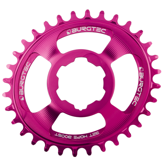 Burgtec Oval Chainring 32T Hope Boost Toxic Barbie Pink