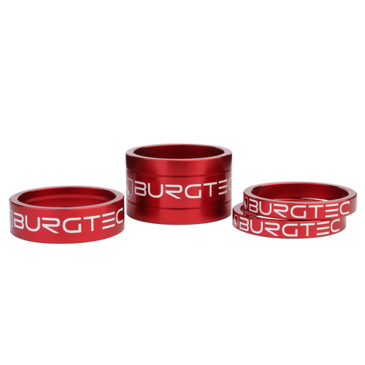 Burgtec Race Red Stem Spacer Kit 5mm x 2, 10mm, 20mm