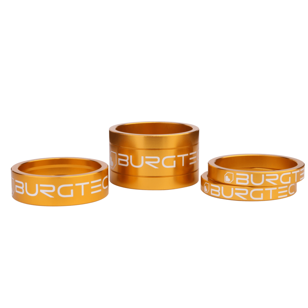 Burgtec Bullion Gold Stem Spacer Kit 5mm, 10mm, 20mm