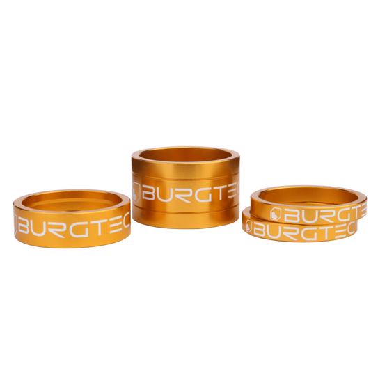 Burgtec Bullion Gold Stem Spacer Kit 5mm, 10mm, 20mm