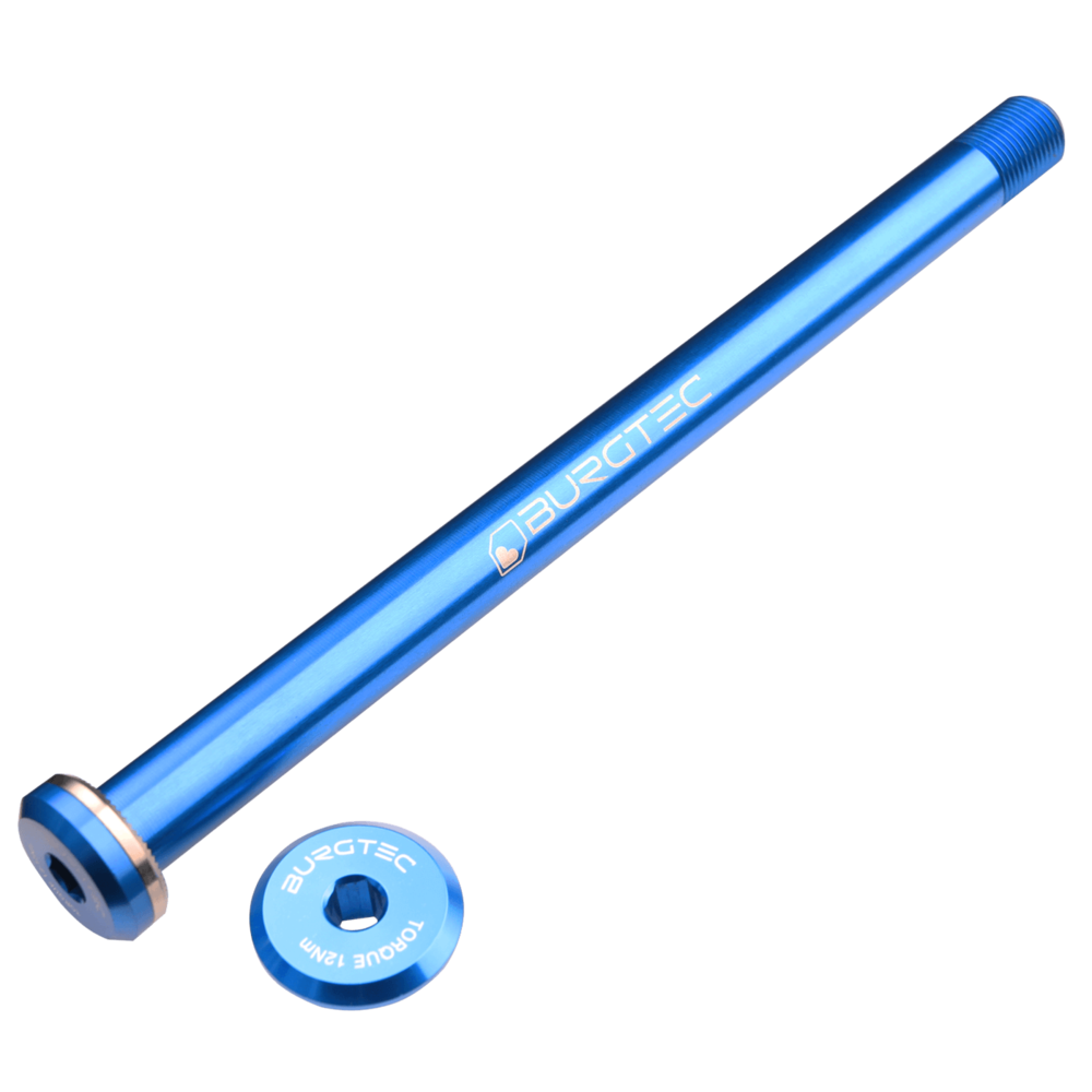 Burgtec Santa Cruz Rear Axle 12x168.5mm M12x1.0 Blue