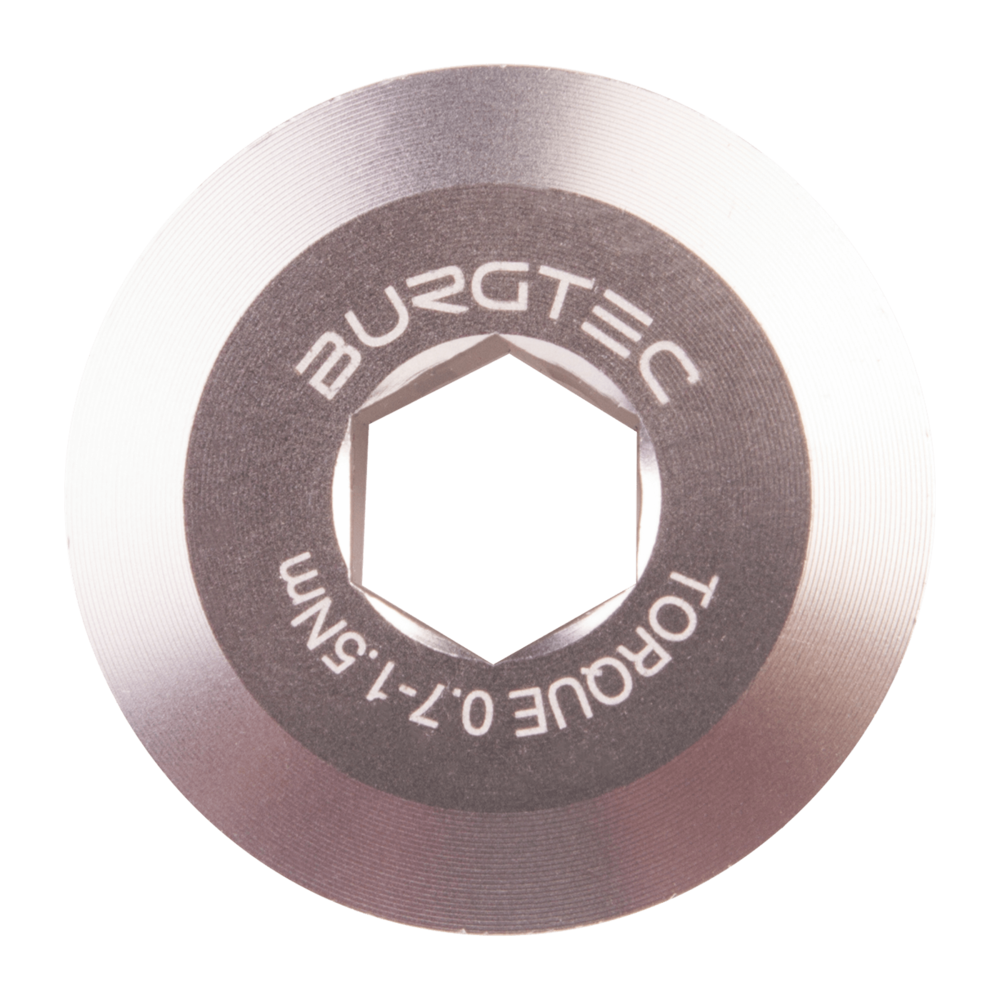 Burgtec Crank Bolt Shimano Compatible Rhodium Silver