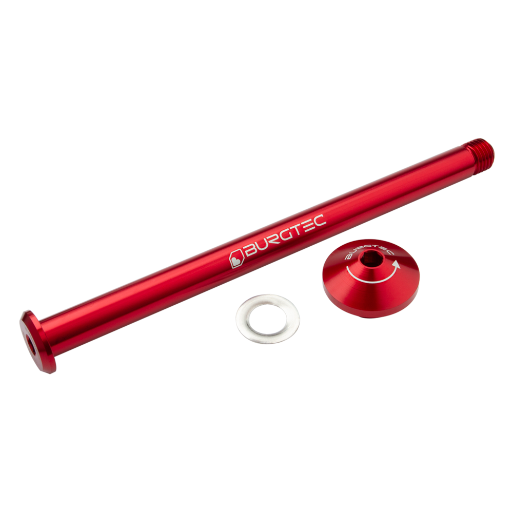 Burgtec Yeti 171mm M12x1.5 Race Red Rear Axle