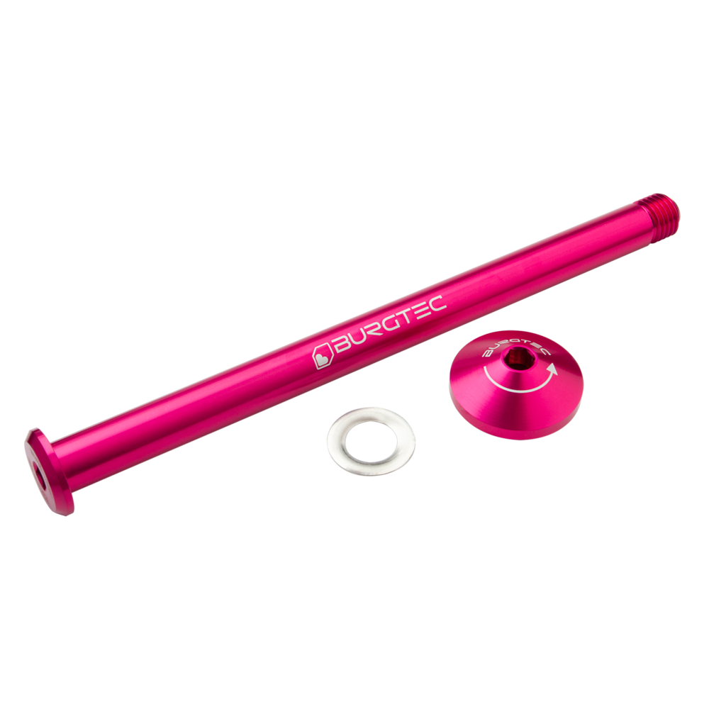 Burgtec Yeti 171mm M12x1.5 Rear Axle Toxic Barbie Pink