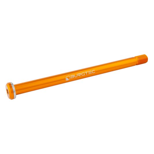 Burgtec Iron Bro Rear Axle 12x180mm M12x1.75 Orange Skewer